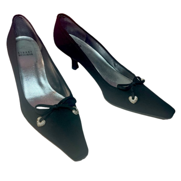 2X STUART WEITZMAN Two Pairs of Shoes: One NAVY + One BLACK, both size 8.5 - Picture 6 of 10